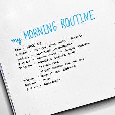 morning routine